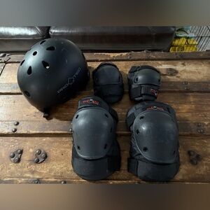Black Pro-Tec Helmet and Protective Gear Set